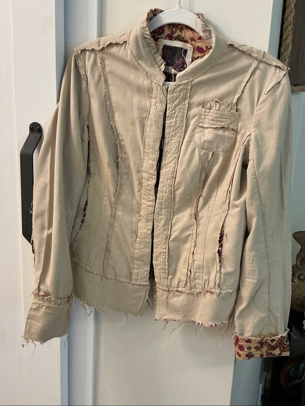 Buffalo David Bitton Frayed Edge Beige Jacket